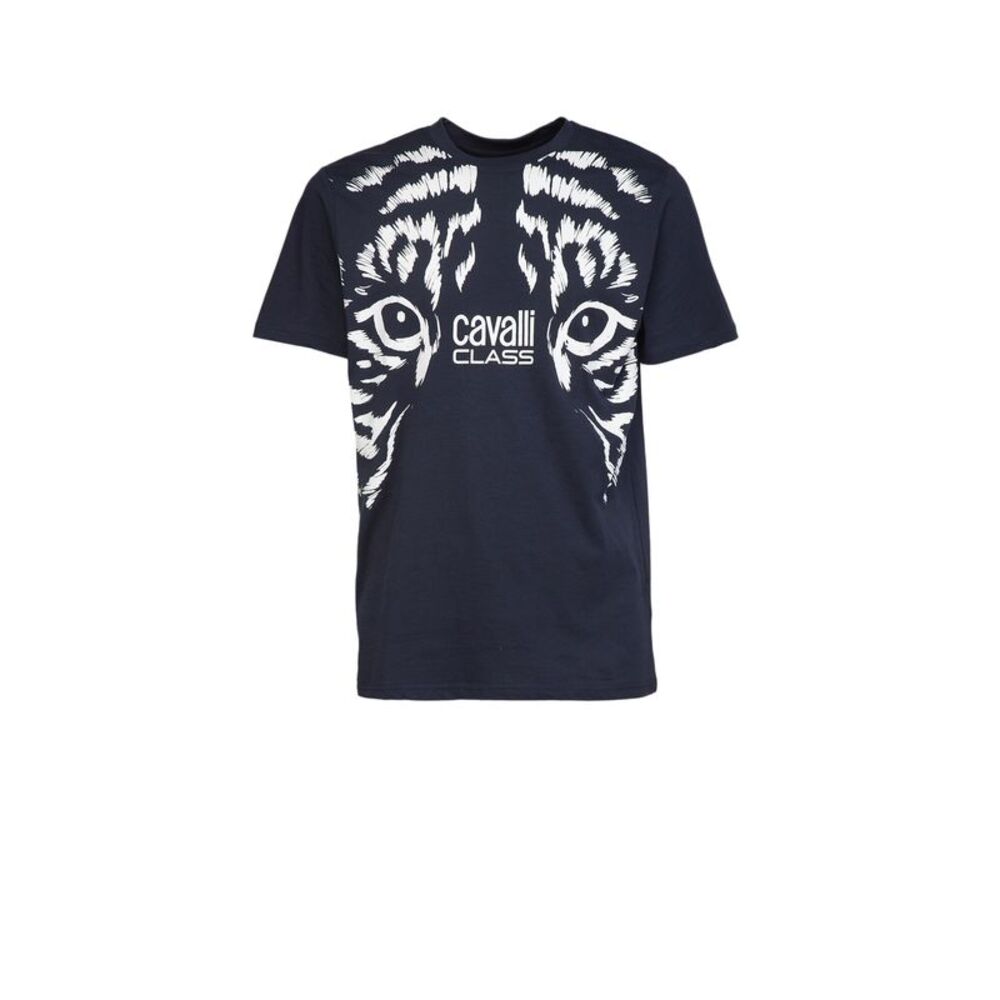 Cavalli Class  Tiger Eyes Print Fashion T-Shirt-